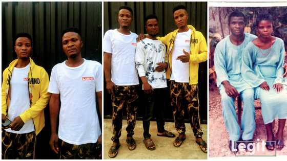 "They look alike": Nigerian lastborn meets his family members after 30 years of searching, photos emerge