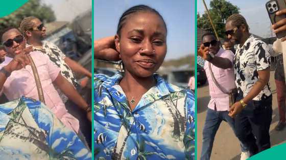 Lady who spotted Speed Darlington in public shares rare video, people gush over his appearance