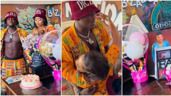 "He sabi this love thing": Portable's wife melts as he spoils her with birthday cakes, 'paranran', other gifts