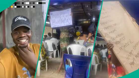 Church members celebrate pastor’s birthday in style, Nigerian man reacts, shares video