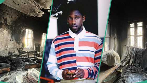 Singer Orezi devastated as he loses multi multimillion-naira house to fire, videos hit the internet