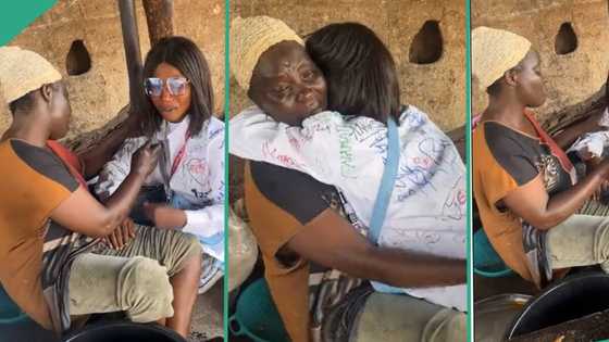 After graduating from university, Nigerian lady visits her mother's kuli kuli shop, video goes viral