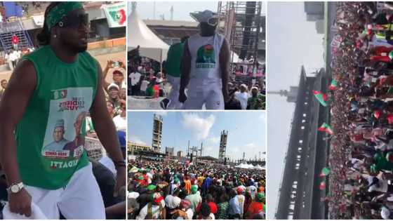 “Pure love”: PSquare performs to large crowd at Peter Obi’s Lagos rally, videos raise interesting reactions