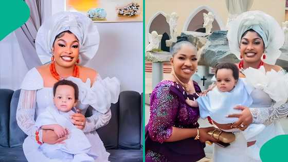 Nuella Njubigbo dedicates son in church, fans react to her expressions: "You can tell she is happy"