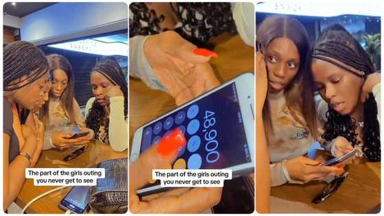 Funny young ladies calculate N48,000 bill at restaurant, split it into five, hilarious video emerges