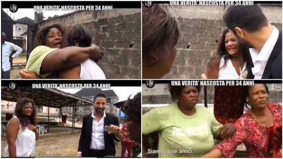 "She checked her mark": Italian lady finally finds biological mum in Nigeria after over 30 years in clip