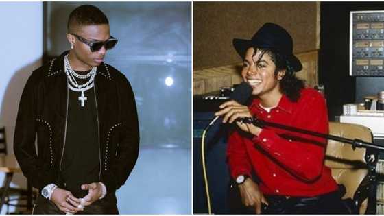 Video emerges as Wizkid records in Michael Jackson's studio, late singer's diamond gloves, other items spotted