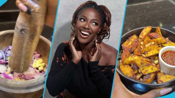 Hilda Baci prepares Kelewele while vibing to Praye's 'Shody', video excited Ghanaians