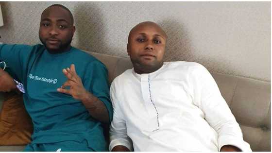 Hilarious moment Davido scolded Isreal DMW for pulling off shirt inside a club, orders him to wear it back