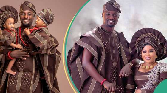 "My testimony": Adeniyi Johnson gushes, marks birthday with twins years after being called barren