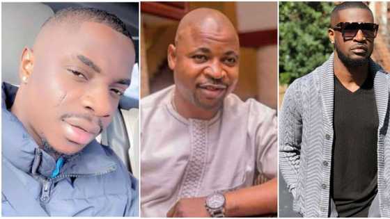 “Fix your career and leave my dad alone”: MC Oluomo’s son knocks Mr P, netizens fire back