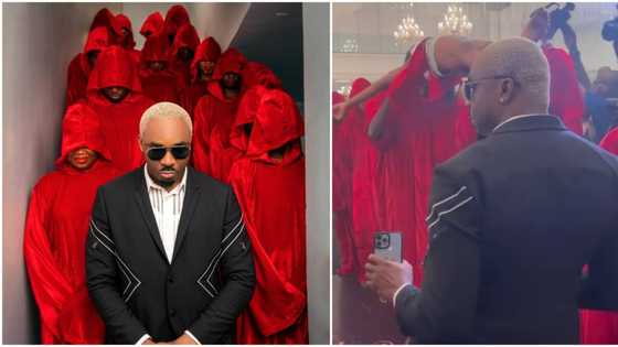 I came bearing gifts: Pretty Mike and followers in red robes stir reactions with ritualist entry at a party