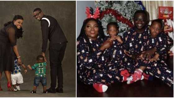 JJC all smiles in adorable photos as he reunites with twin sons amid split from actress Funke Akindele