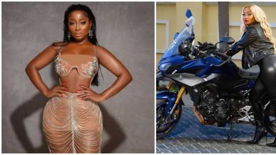 Nigerian celebrity fashion: BBNaija Esther Biade marks birthday in sultry bedazzled outfit