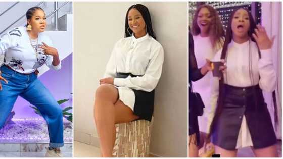 Toyin Abraham and Adesua Etomi step out in style rocking their husbands' clothes