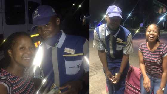 Kind petrol attendant gets huge praises on social media for making young lady's day