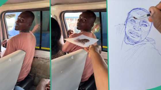 "He tried to hide it": Conductor awed as passenger who is an artist makes fine drawing of him