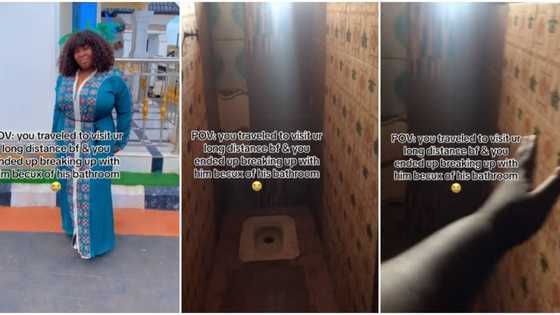"I no fit come out": Nigerian lady breaks up with boyfriend after seeing his bathroom, shares clip