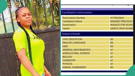 WAEC result of girl who wants to study medicine at University of Port Harcourt surfaces online