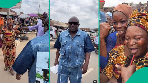 Osupa visits onion seller who passionately sang his song in Ibadan market: "Dis is why we love him"