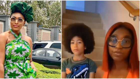 "Na this boy be Google map voice": Ufuoma McDermott makes her 'oyinbo' son speak pidgin with British accent