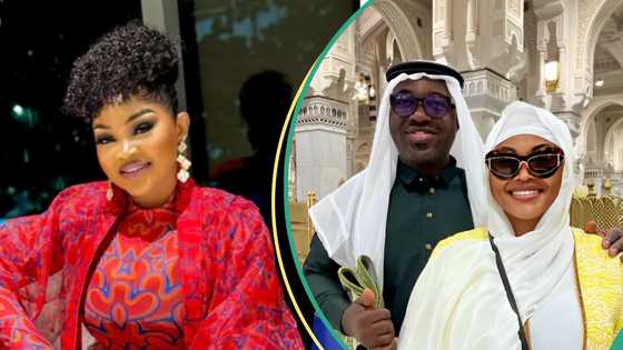 Mercy Aigbe kisses young man at her movie premiere, video leaves many talking