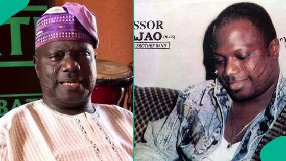 Sir Shina Peters in tears as legendary Juju Icon Prof. Y.K. Ajao passes on