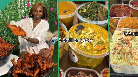 Lady who is a professional chef shows N5.8 million food she cooked for customer, video goes viral