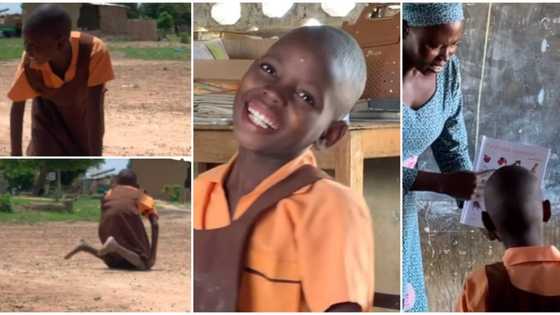I have never walked with my legs: 9-year-old girl who crawls to school daily speaks in new video, inspires many