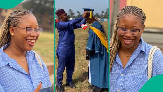 Lady finally graduates from university after failing 3 courses and repeating one class