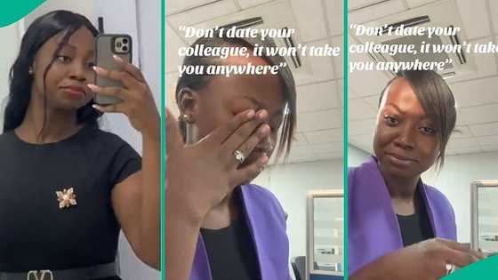 Lady shuns critics who doubted her relationship with work colleague, flaunts ring in video