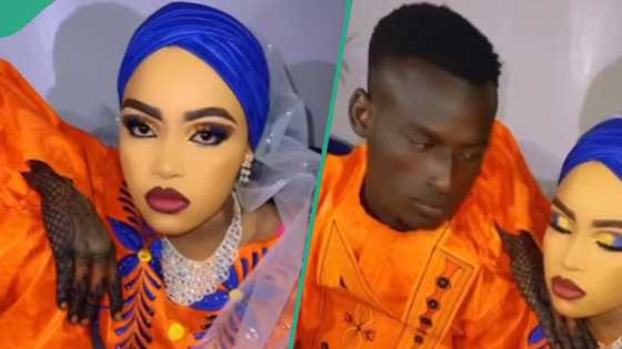 "This is disturbing": Bride's dramatic makeup causes mixed reactions, groom looks at her awkwardly