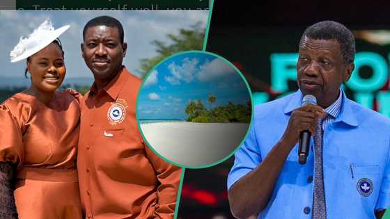 Valentine’s Day: Pastor Adeboye's son Leke and wife celebrate special event in Maldives, peeps react