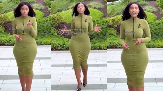 "Using her beauty to serve God": Lady dressed in tight gown preaches the gospel in sweet way, video goes viral