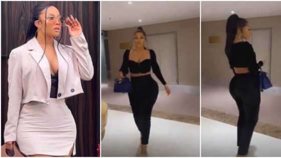 "It wasn't this bad before": Nigerians raise concern as Toke Makinwa shows off huge behind in new video