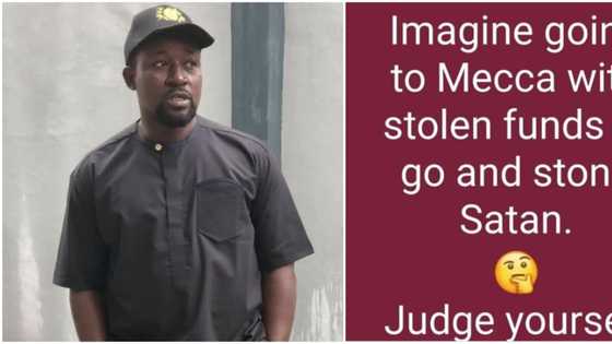 Imagine going to Mecca with stolen funds to stone Satan, actor Sunny Alli blasts thieves, fans react