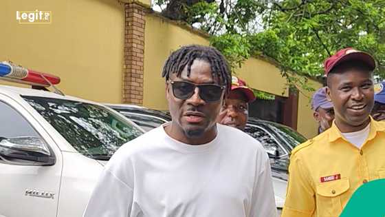 LASMA Officers rush for selfies as Obafemi Martins arrives in ₦400m Mercedes-AMG G63, video