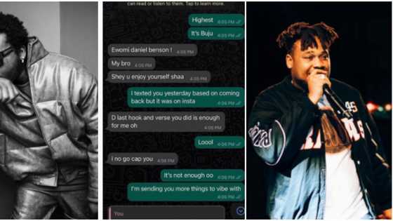 The last hook and verse you did is enough: Leaked conversation of Olamide and Buju gets fans excited