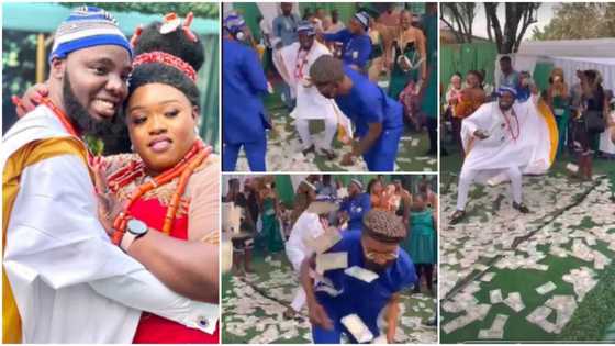 Comedian Soft Chizzy ties the knot, guests stone each other with bundles of cash at wedding party