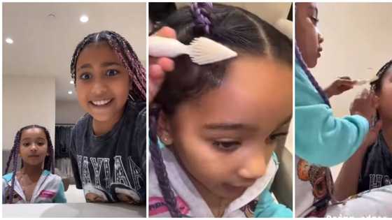 Sisterly love: North and Chicago West style each other's edges in adorable new video