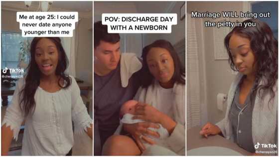 "God humbled me": Lady who said she won't date anyone younger than her married 23-yr-old man, they have kids