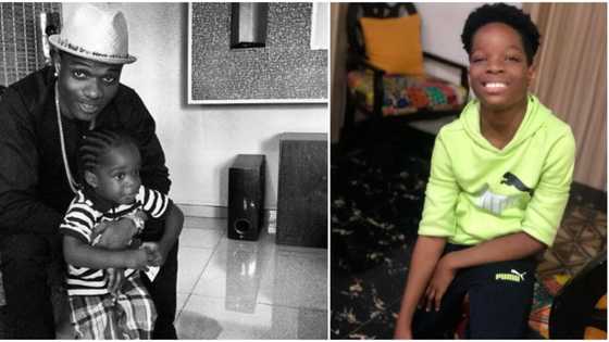Like father like son: Fans gush over adorable throwback photo of Wizkid with his first child Tife