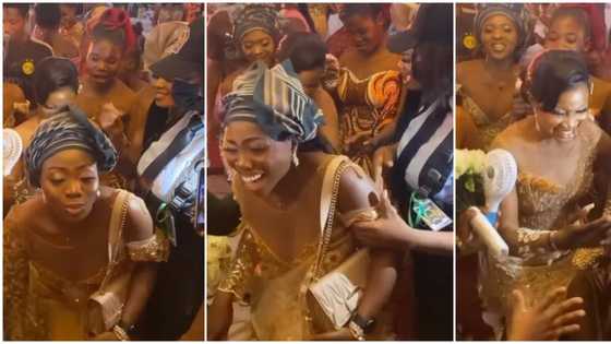 Video shows surprising moment female security guard dragged dancing lady away from bride at wedding