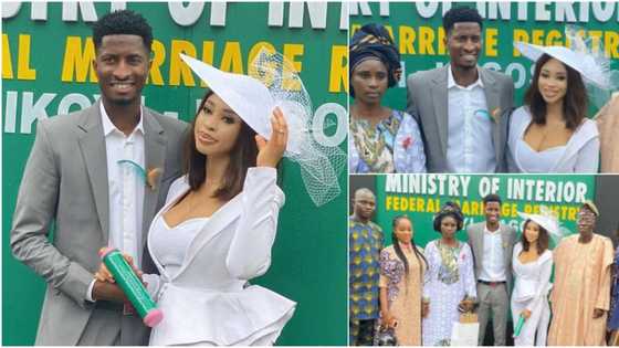 Miss Pepeye of Papa Ajasco legally ties the knot with Super Eagles star Olayinka Peter