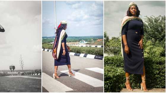 Beautiful Nigerian lady celebrates graduation from university with cute photoshoot, social media reacts
