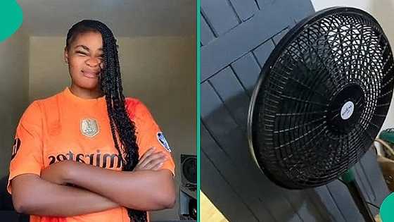 Lady compares best friend's fan to ambulance after hearing strange noise from it, video trends