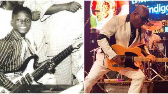 Photo of 12-year-old sir Shina Peters thrilling wealthy guests with guilter at party in 1970 Emerges online