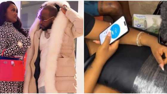 "Is a baby coming?" Davido's Chioma spotted checking menstrual cycle tracking app in video, many ladies react