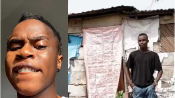 Popular Nigerian comedian inspires social media as he shares photo of the hut he lived in for 5 years, many react (photo)