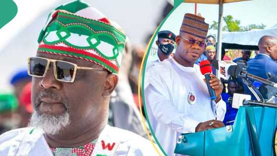 Dino Melaye 'sings new song' as Court remands Yahaya Bello over alleged N110bn fraud, video emerges